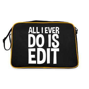 All I Ever Do Is Edit - Retro Bag - black/gold - Back