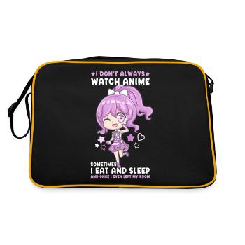 I Don't Always Watch Anime I Manga Kawaii Otaku - Retro Bag - black/gold - Back