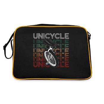 monocycle rétro aime le monocycle cycliste monocycliste - Sac Retro - noir/or - Dos