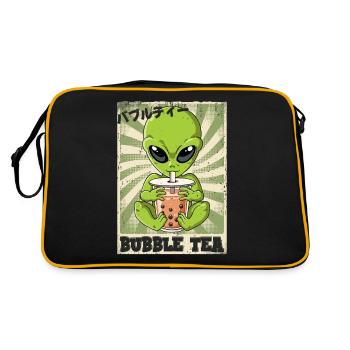 Boba Tea Alien Bubble Tea - Retro Bag - black/gold - Back