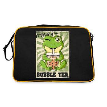Boba Tea Frog Bubble Tea - Retro Bag - black/gold - Back