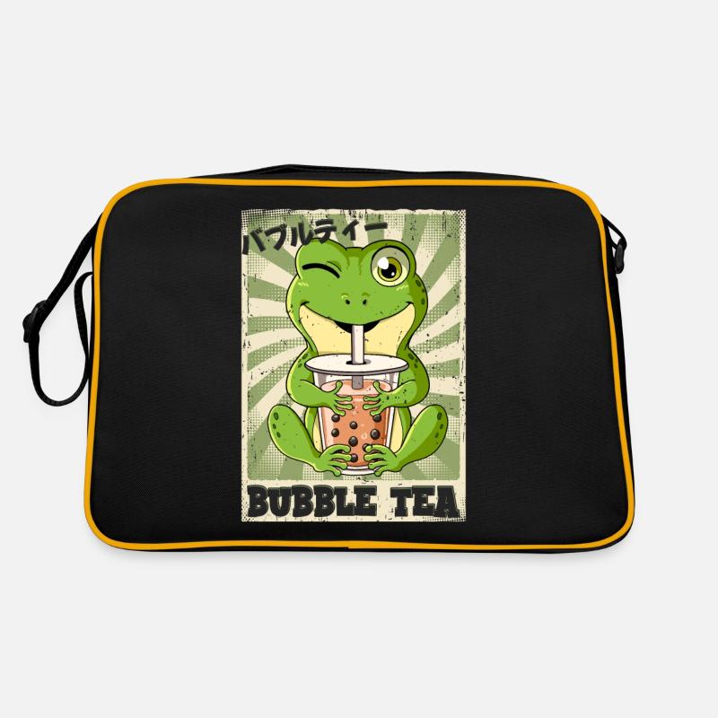 Boba Tea Grenouille Bubble Thé Sac Retro