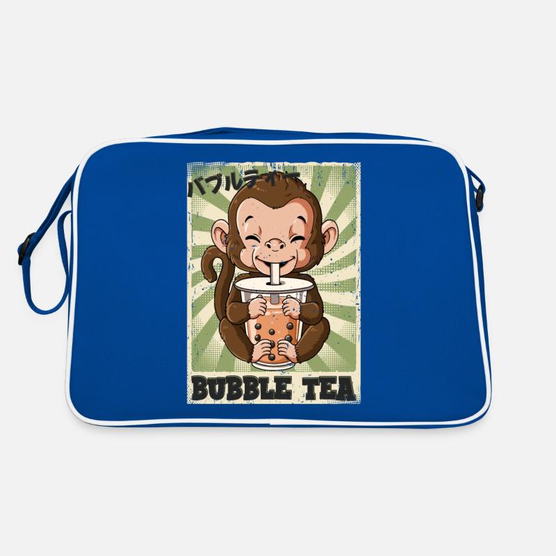 Boba Tea Monkey Bubble Tea Sac Retro
