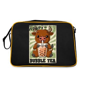Boba Tea Ox Bubble Tea - Retro Bag - black/gold - Back