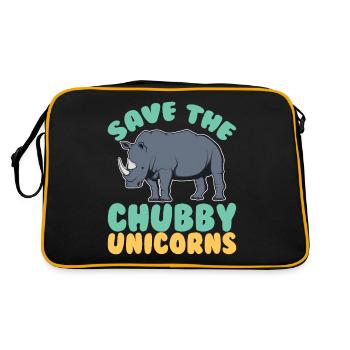 Save The Chubby Unicorns - Retro Bag - black/gold - Back