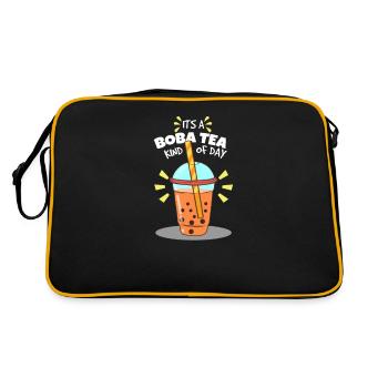 Es ist ein Boba-Tee-Tag - Retro Tasche - Schwarz/Gold - Hinten