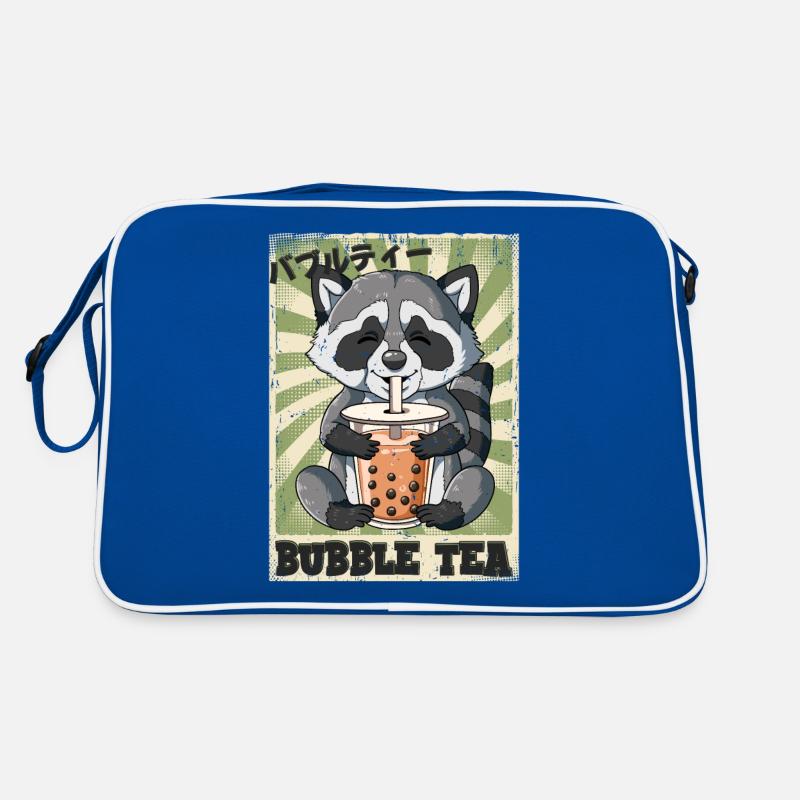 Boba Tea Raccoon Bubble Tea Retro Bag