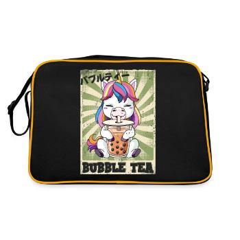 Boba Tea Unicorn Bubble Tea - Retro Bag - black/gold - Back