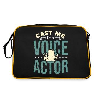 Acteur de doublage Cast Me Je suis un acteur de doublage Annonceur - Sac Retro - noir/or - Dos
