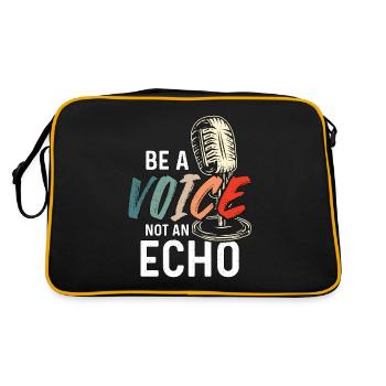 Acteur de doublage Soyez une voix pas un écho aime la voix off - Sac Retro - noir/or - Dos