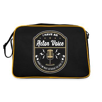 Acteur de doublage J’ai une voix d’acteur et une voix d’opéra - Sac Retro - noir/or - Dos