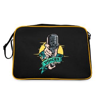 Acteur de doublage Je fais des voix et des émotions Doublage - Sac Retro - noir/or - Dos