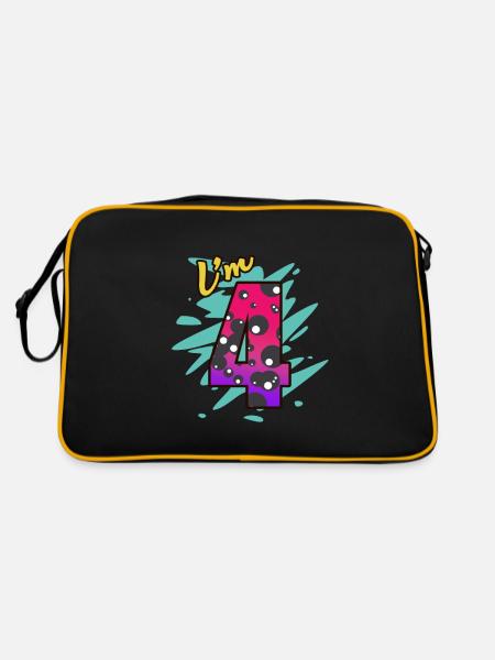4. Birthday - Retro Bag - black/gold - Back