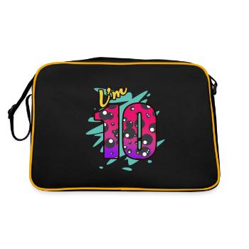 10th birthday - Retro Bag - black/gold - Back