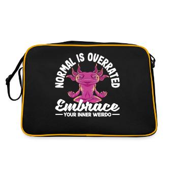 Normal is overrated. Embrace your inner weirdo - Retro Bag - black/gold - Back