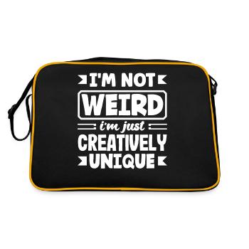 I'm not weird, I'm just creatively unique - Retro Bag - black/gold - Back