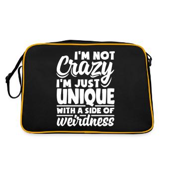 I'm not crazy, I'm just unique with a side of - Retro Bag - black/gold - Back