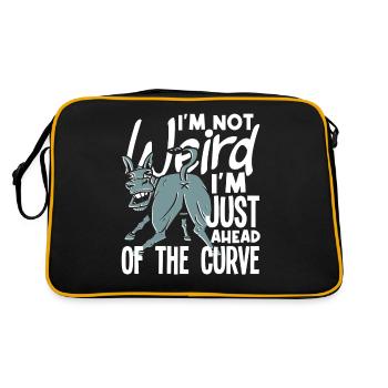 I'm not weird, I'm just ahead of the curve - Retro Bag - black/gold - Back
