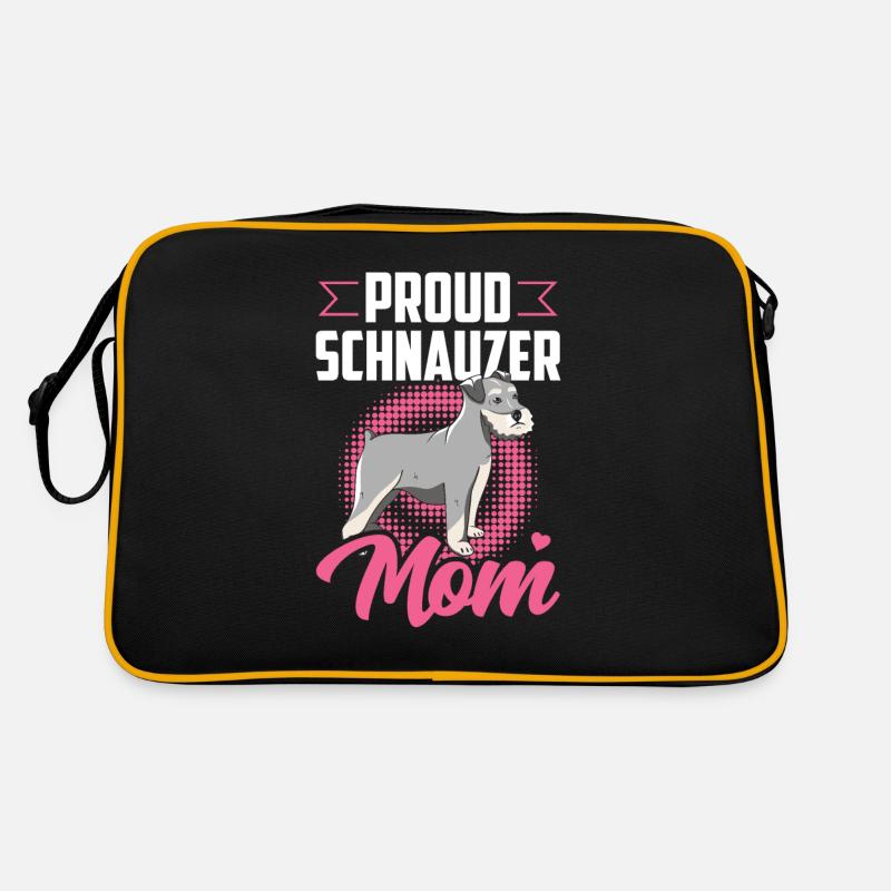 Proud Schnauzer Mama Chien de compagnie Schnauzers Sac Retro