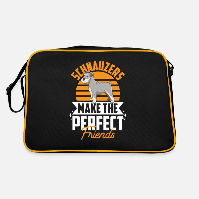 Schnauzers Make The Perfect Friends Schnauzer Retro Tasche
