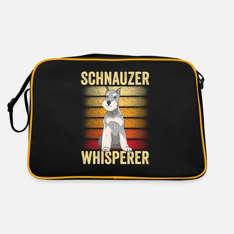 Schnauzer Flüsterer Hund Schnauzers Haustier Retro Tasche