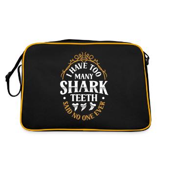 Personne n’a jamais dit trop de dents de requin - Sac Retro - noir/or - Dos