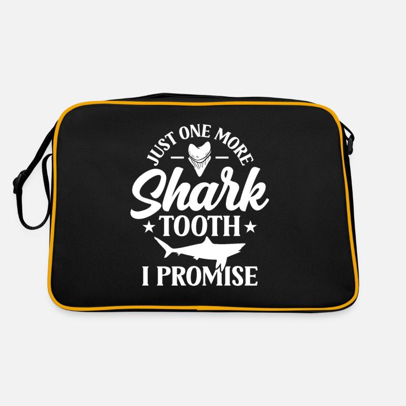 Une seule autre dent de requin promise aux requins dents de requin - Sac Retro - noir/or