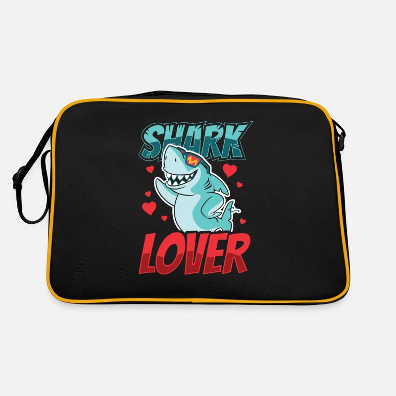 Amoureux des requins Requins Requin Plongée Shark Dent Sac Retro