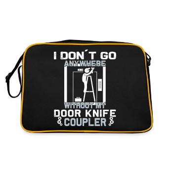 Elevator Inspector - Elevator Mechanic - Retro Bag - black/gold - Back
