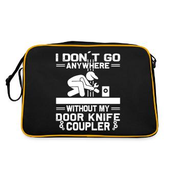 Elevator Inspector - Elevator Mechanic - Retro Bag - black/gold - Back