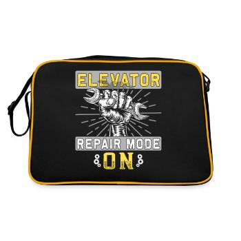 Elevator Inspector - Elevator Mechanic - Retro Bag - black/gold - Back