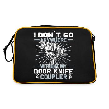 Elevator Inspector - Elevator Mechanic - Retro Bag - black/gold - Back