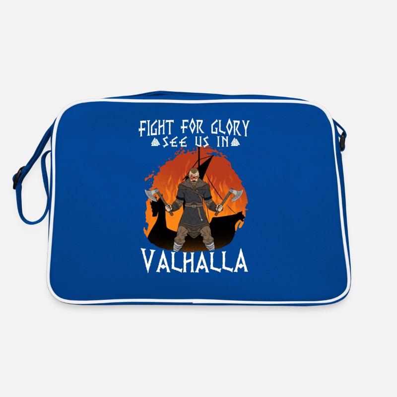 Fight For Glory See Us In Valhalla I Wikinger Retro Tasche