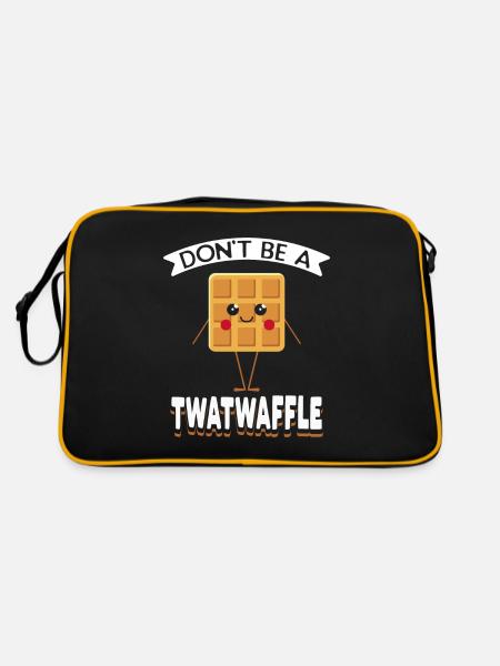 Seien Sie kein Dummschwätzer - Retro Tasche - Schwarz/Gold - Hinten