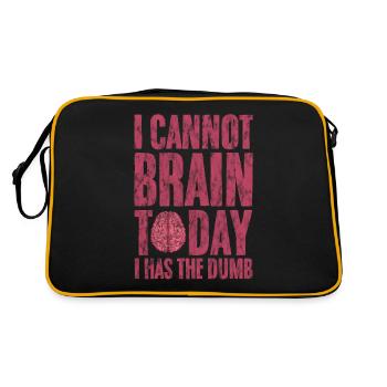 I Cannot Brain Today I Has The Dumb 3 - Retro Bag - black/gold - Back