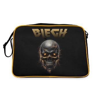 Live Laugh Blegh Heavy Metal Metalcore - Retro Tasche - Schwarz/Gold - Hinten