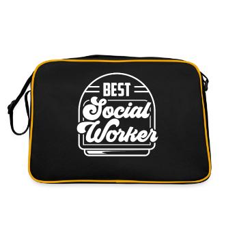 Meilleure formation de travailleur social - Sac Retro - noir/or - Dos