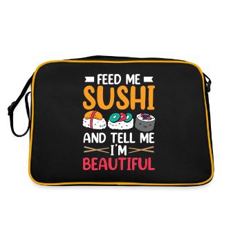Nourrir des sushis et me dire que je suis belle - Sac Retro - noir/or - Dos