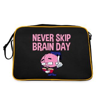 Never Skip Brain Day 2 - Retro Bag - black/gold - Back