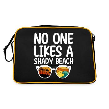 No One Likes A Shady Beach 4 - Retro Tasche - Schwarz/Gold - Hinten
