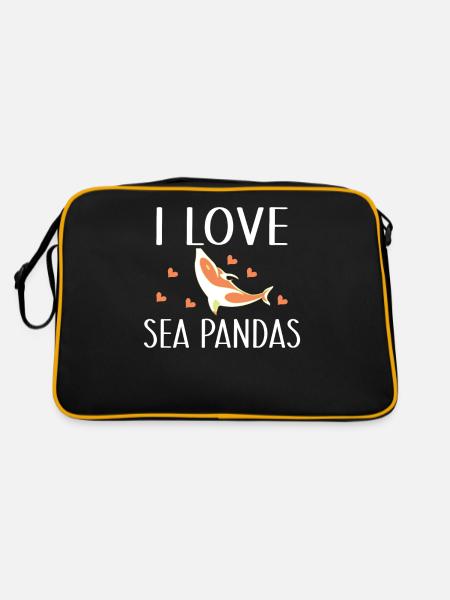 Orca Whale Gifts - Retro Bag - black/gold - Back