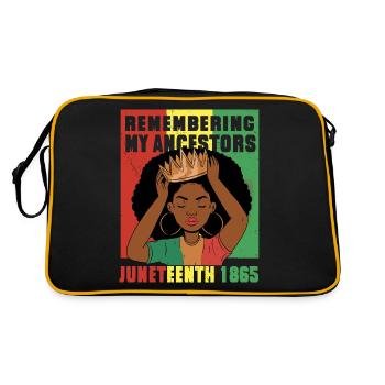 Ancêtres Juneteenth African Girl Queen - Sac Retro - noir/or - Dos