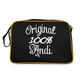 Original 100% Andi - Retro Tasche - Schwarz/Gold - Hinten