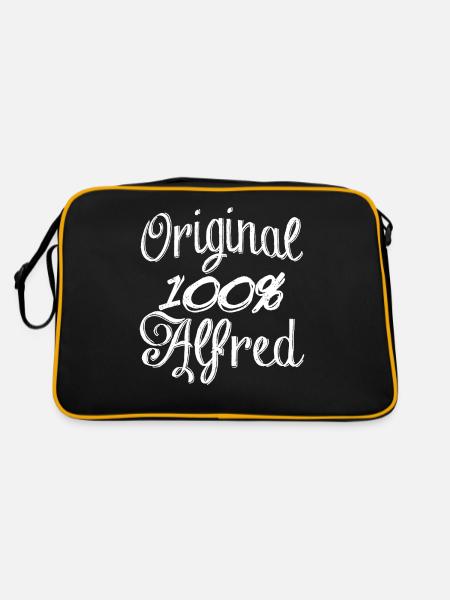 Original 100% Alfred - Retro Bag - black/gold - Back