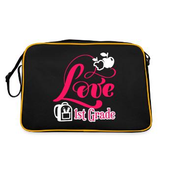 1st Grade Teacher Love 1st Grade - Retro Bag - black/gold - Back