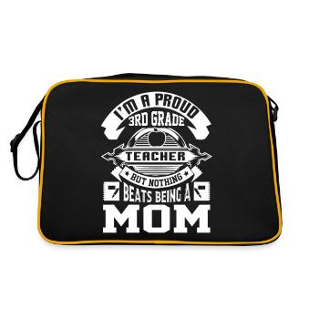 3rd Grade Teacher Proud 3rd Grade Teacher - Retro Bag - black/gold - Back