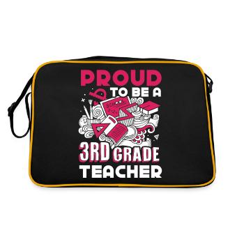 3rd Grade Teacher Proud To Be A 3rd Grade Teacher - Retro Bag - black/gold - Back