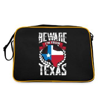 Attention: I'm from Texas Texan Texan - Retro Bag - black/gold - Back