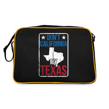 California Texas Texan Texan Pride Sayings - Retro Bag - black/gold - Back
