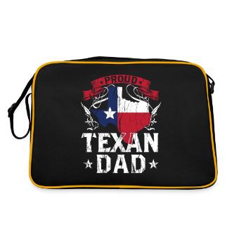 Proud Texan Father Proud Texas Texan - Retro Bag - black/gold - Back